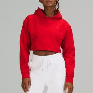 Rare Lululemon Team Canada Olympics All Yours Cropped Red Hoodie COC Logo Size 6